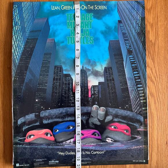 Teenage Mutant Ninja Turtle TMNT 1990 Vintage Movie Poster #2714 16x20 New Line - Picture 4 of 9